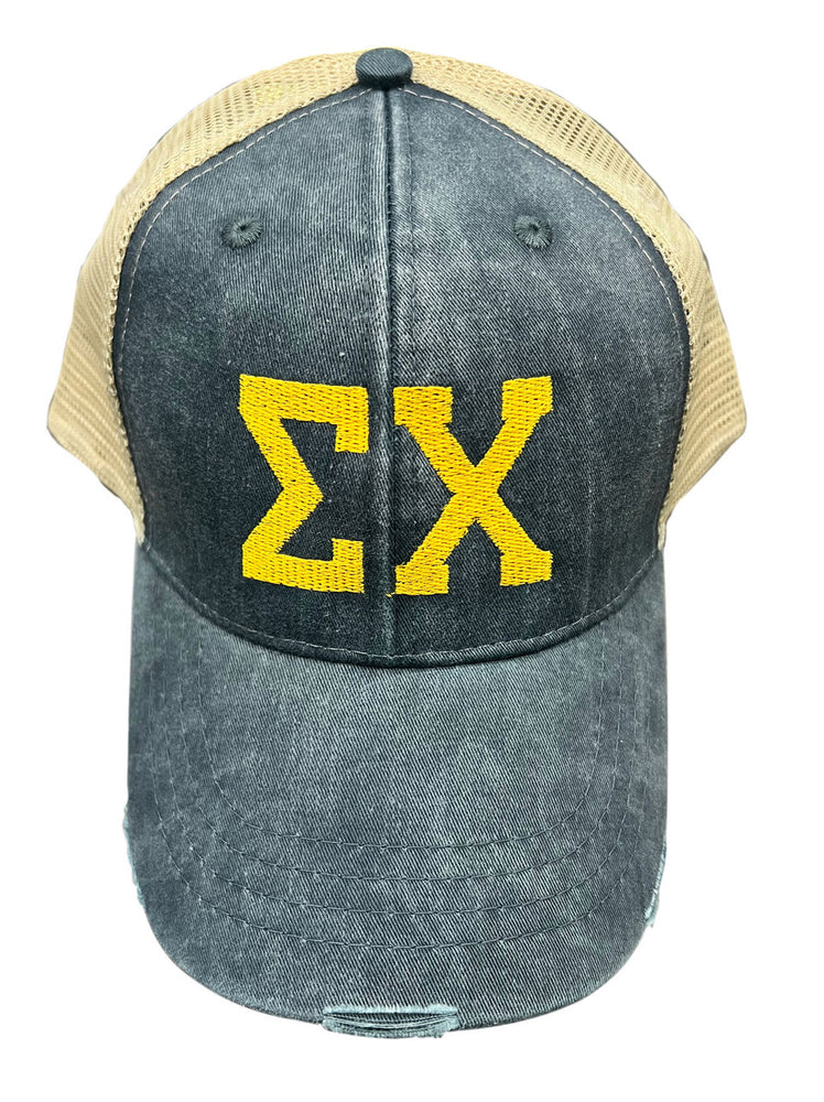 Sigma Chi Distressed Trucker Hat Sigma Chi Distressed Trucker Hat