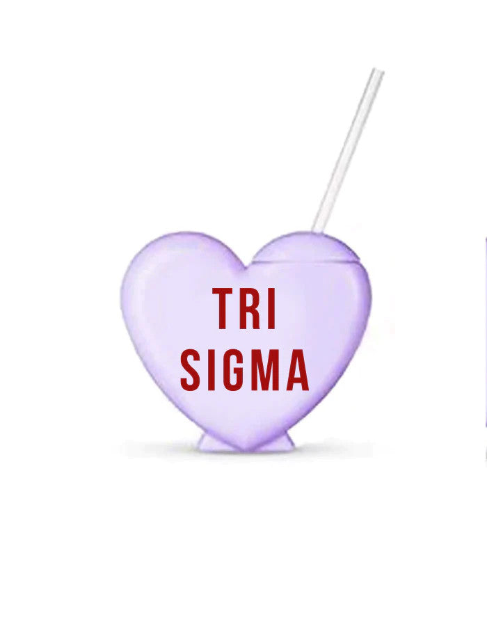 Sigma Sigma Sigma Heart Shaped Tumblers Sigma Sigma Sigma Heart Shaped Tumblers