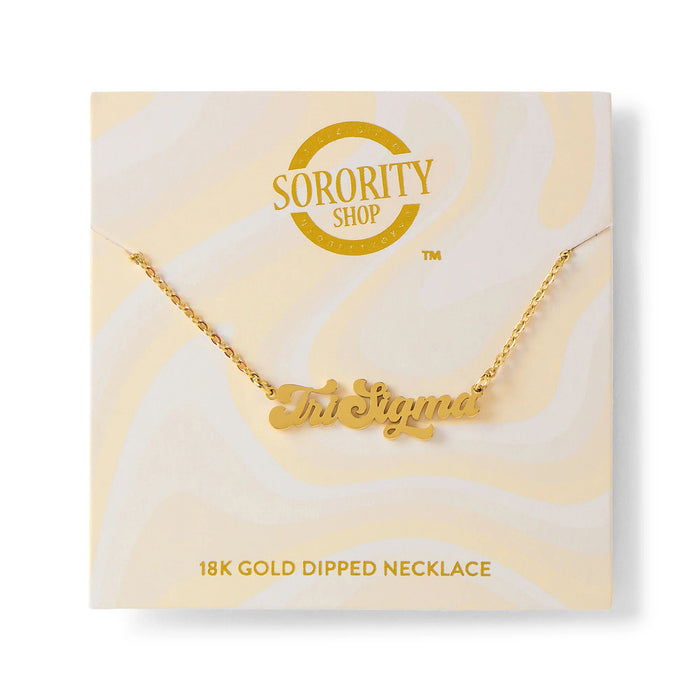Sigma Sigma Sigma Retro Nickname Necklaces Sigma Sigma Sigma Retro Nickname Necklaces