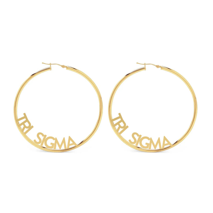 Sigma Sigma Sigma Hoop Earrings Sigma Sigma Sigma Hoop Earrings