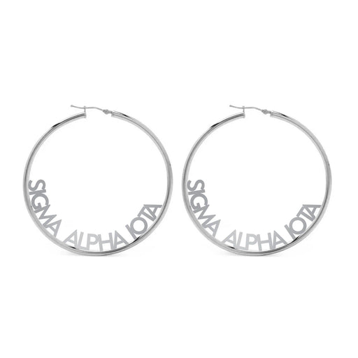 Sigma Alpha Sigma Alpha Iota Hoop Earrings