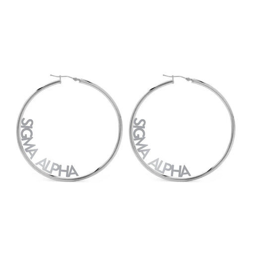 Sigma Alpha Sigma Alpha Hoop Earrings