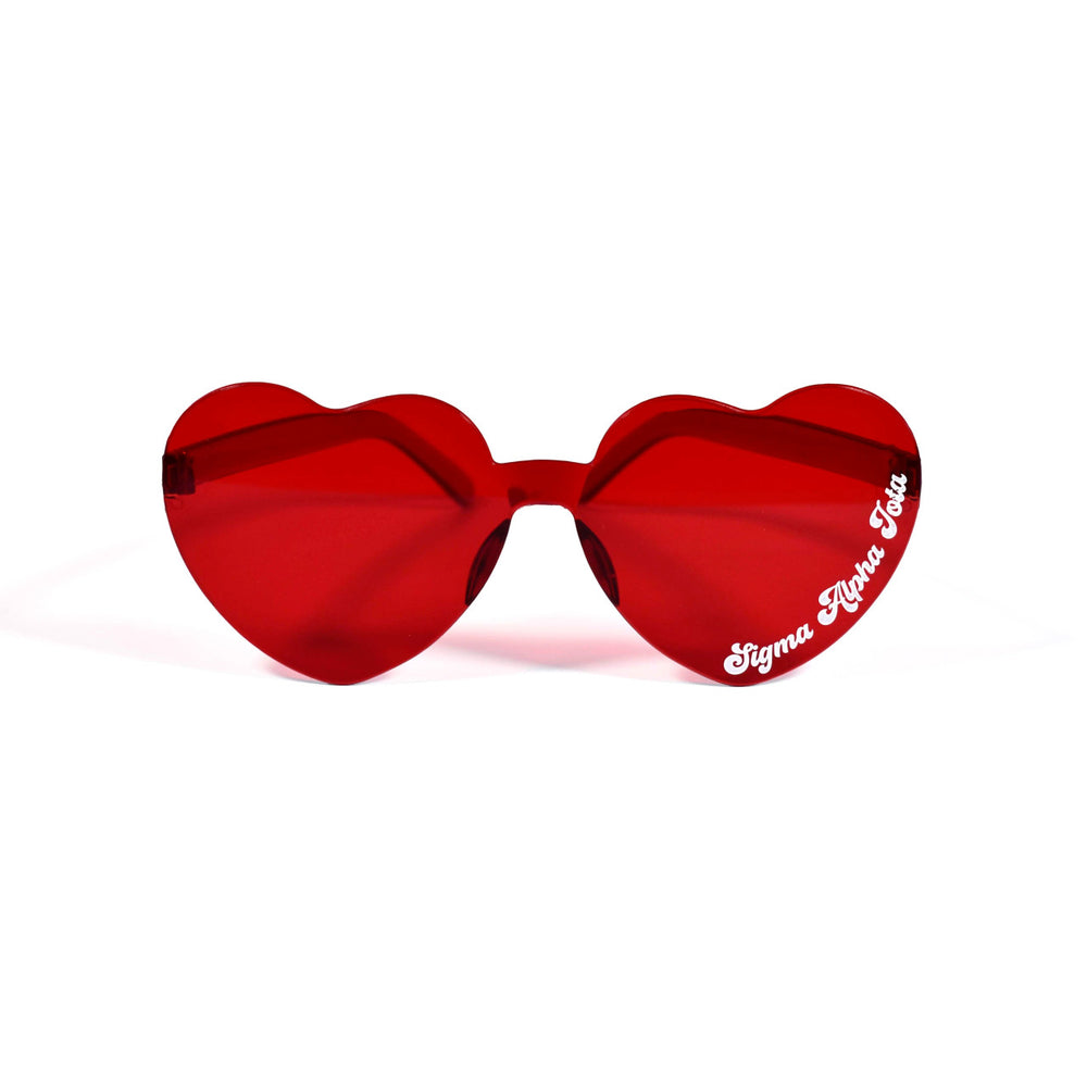 Sigma Alpha Iota Heart Shaped Sunglasses Sigma Alpha Iota Heart Shaped Sunglasses
