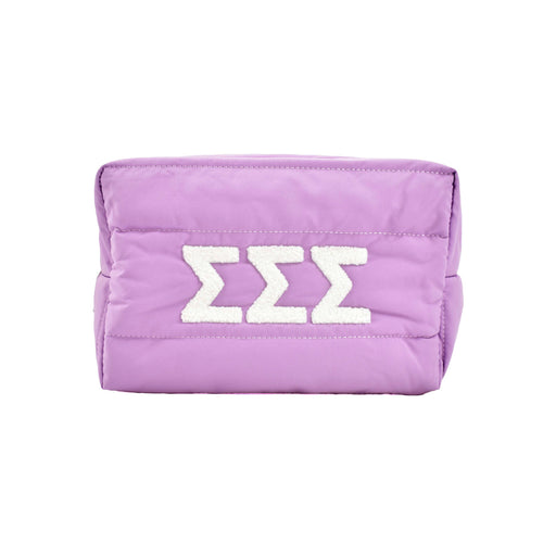 Sigma Sigma Sigma Sigma Sigma Sigma Puffer Style Makeup Bag