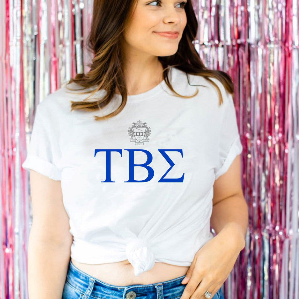 Tau Beta Sigma Greek Crest Shield T Shirt Tau Beta Sigma Greek Crest - Shield T-Shirt