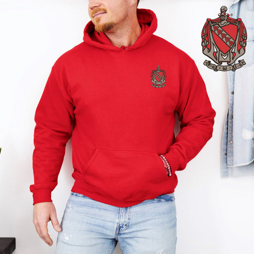Sweatshirts DISCOUNT-Tau Kappa Epsilon Crest - Shield Emblem Hooded Sweatshirt