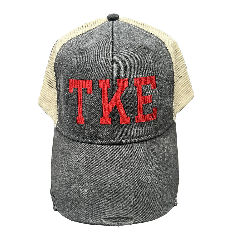 Tau Kappa Epsilon Distressed Trucker Hat Tau Kappa Epsilon Distressed Trucker Hat