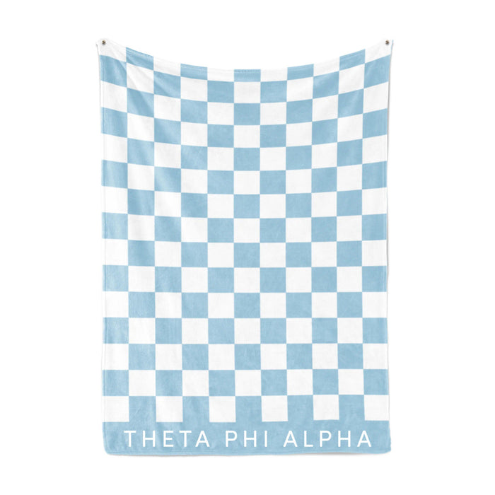 Theta Phi Alpha Sherpa Checkerboard Throw Blankets Theta Phi Alpha Sherpa Checkerboard Throw Blankets