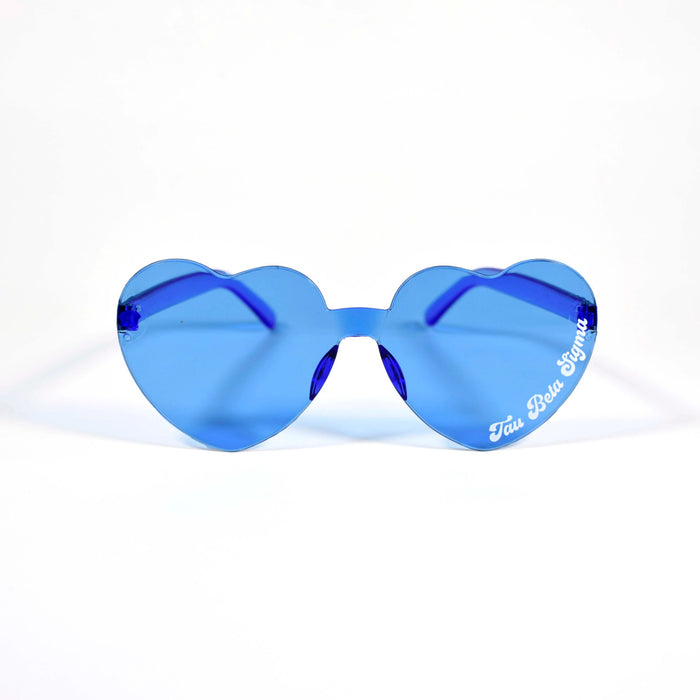 Tau Beta Sigma Heart Shaped Sunglasses Tau Beta Sigma Heart Shaped Sunglasses