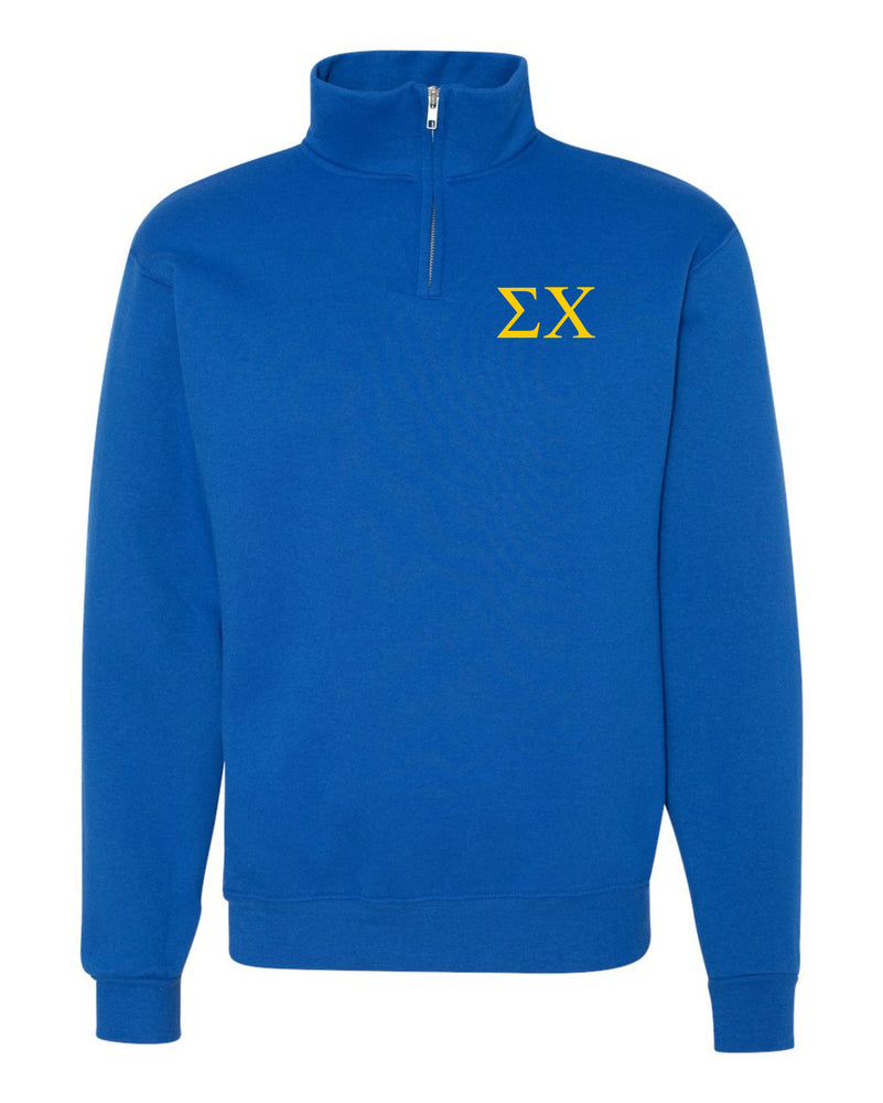 Discount Sigma Chi Emblem 1/4 Zip Pullover DISCOUNT-Sigma Chi Emblem 1/4 Zip Pullover