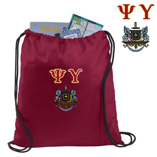 Psi Upsilon Crest - Shield Cinch Sack