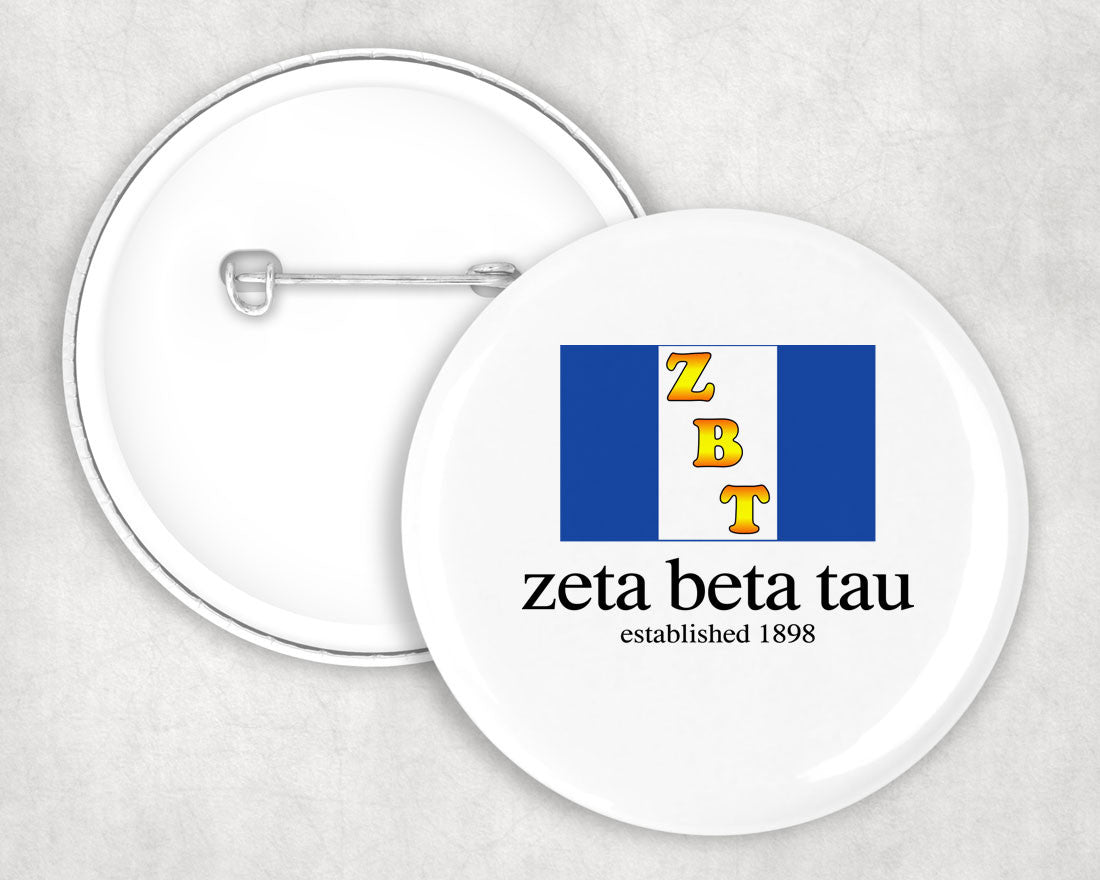 Zeta Beta Tau Flag Button Zeta Beta Tau Flag Button