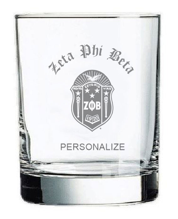 Zeta Phi Beta Old Style Glass Zeta Phi Beta Old Style Glass
