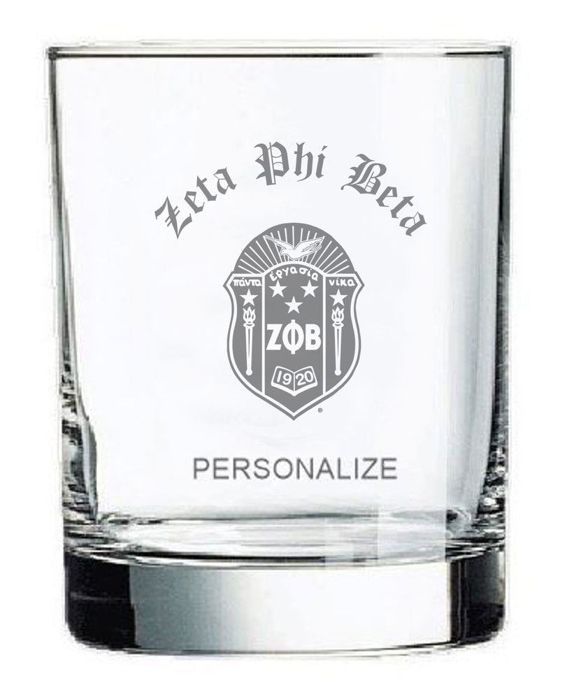 Zeta Phi Beta Old Style Glass Zeta Phi Beta Old Style Glass