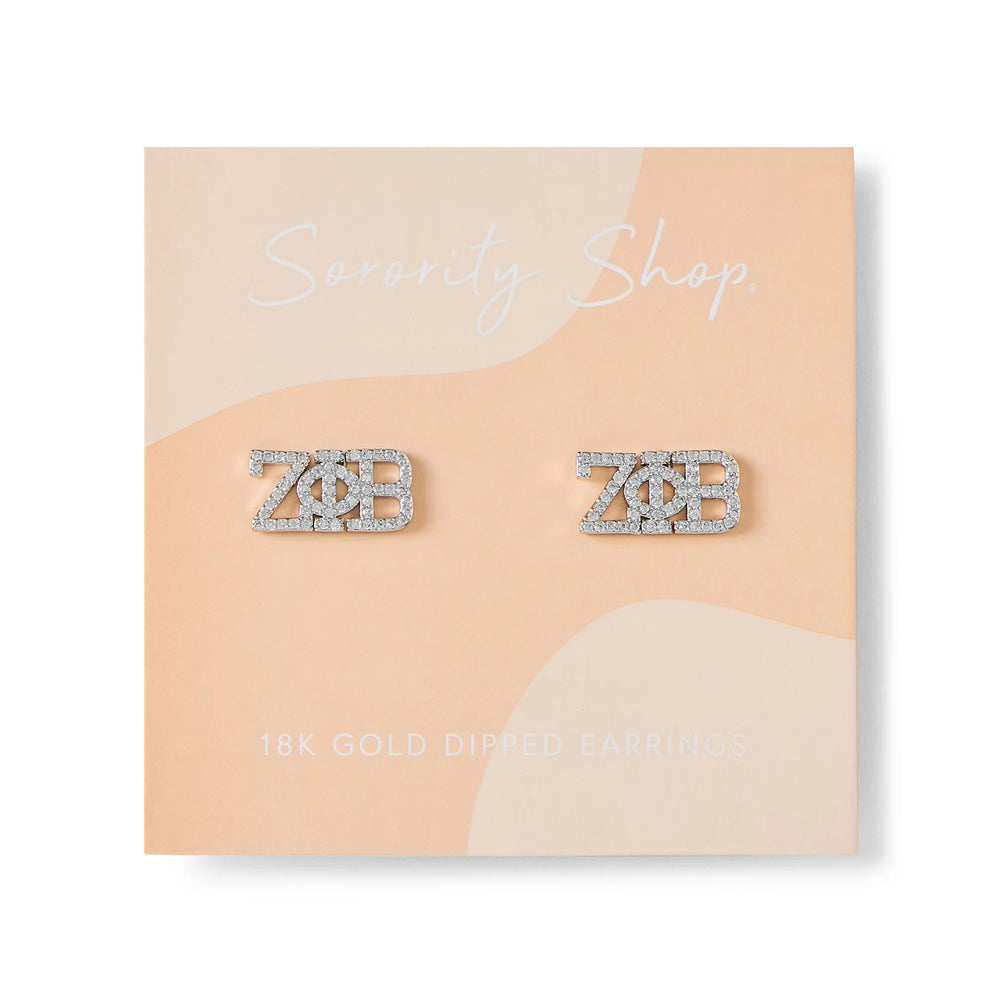 Zeta Phi Beta Studded Earrings Zeta Phi Beta Studded Earrings