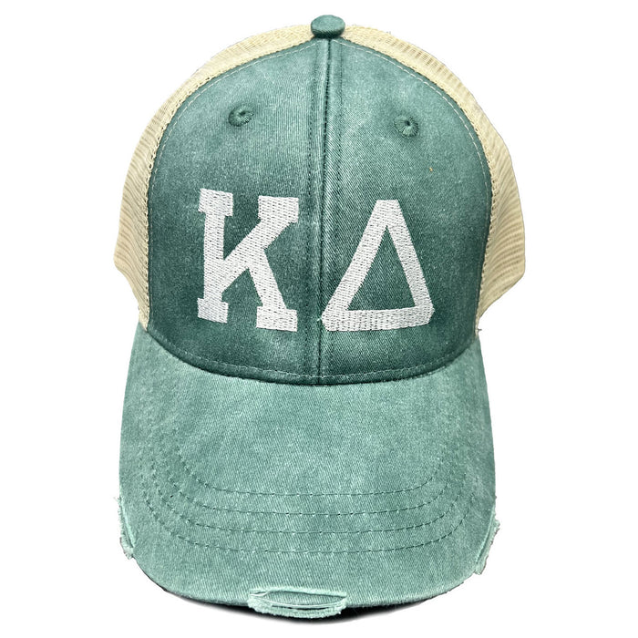 Kappa Delta Distressed Trucker Hat Kappa Delta Distressed Trucker Hat