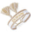 Zeta Tau Alpha Woven Bracelet Gold Zeta Tau Alpha Woven Bracelet - Gold