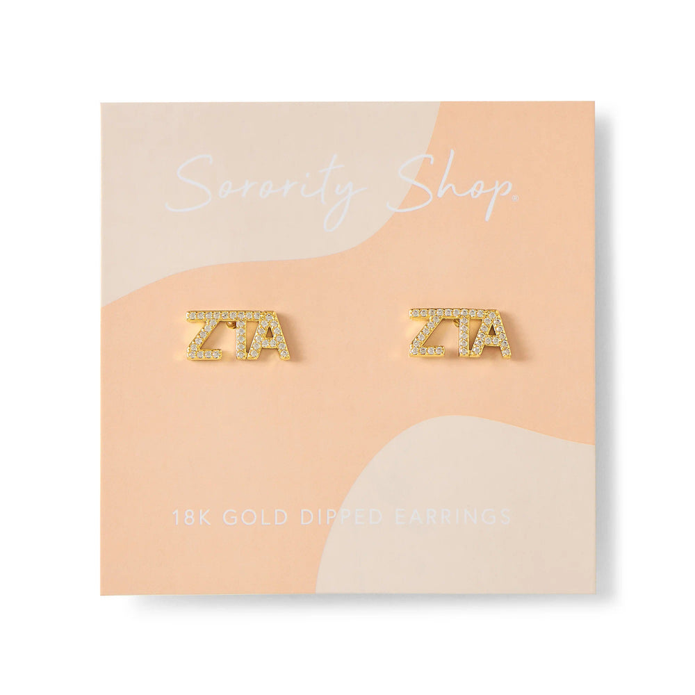 Zeta Tau Alpha Studded Earrings Zeta Tau Alpha Studded Earrings