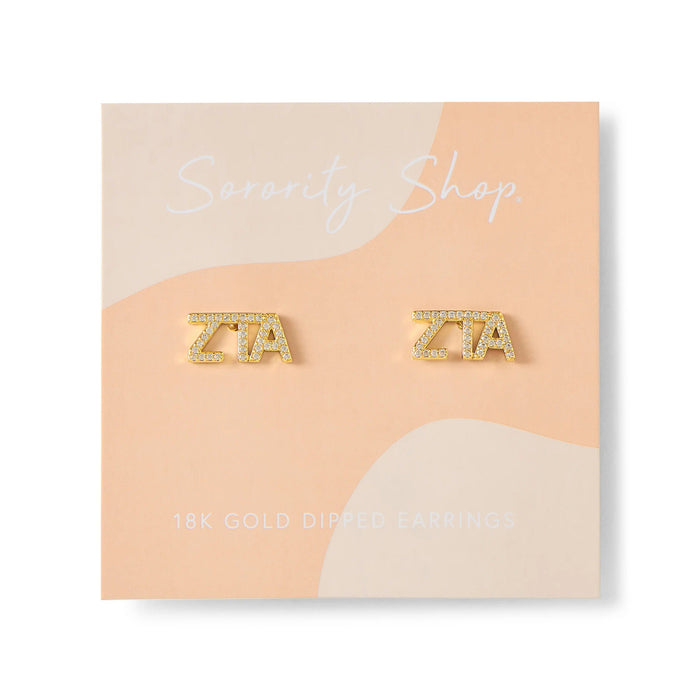 Zeta Tau Alpha Studded Earrings Zeta Tau Alpha Studded Earrings