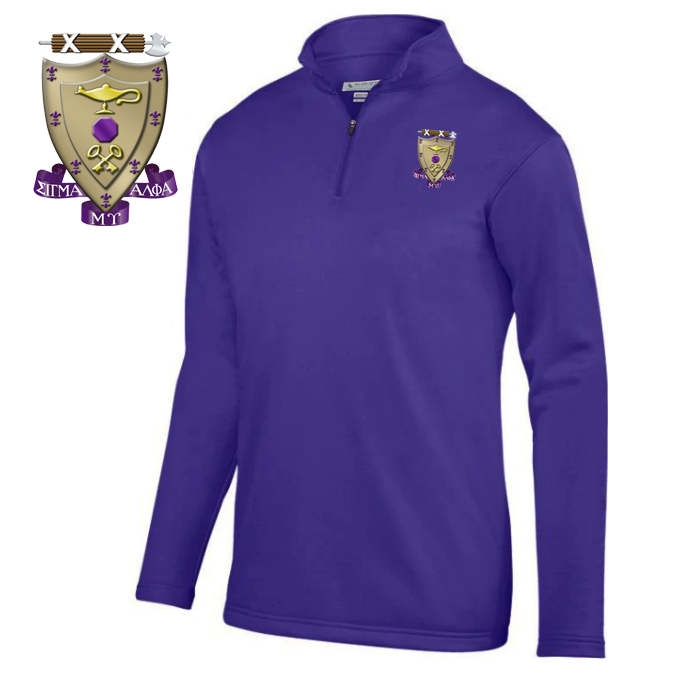 Sigma Alpha Mu Crest Moisture Wicking Fleece Pullover