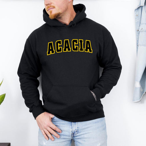 Sweatshirts ACACIA 2 Tone Letterman Hooded Sweatshirt