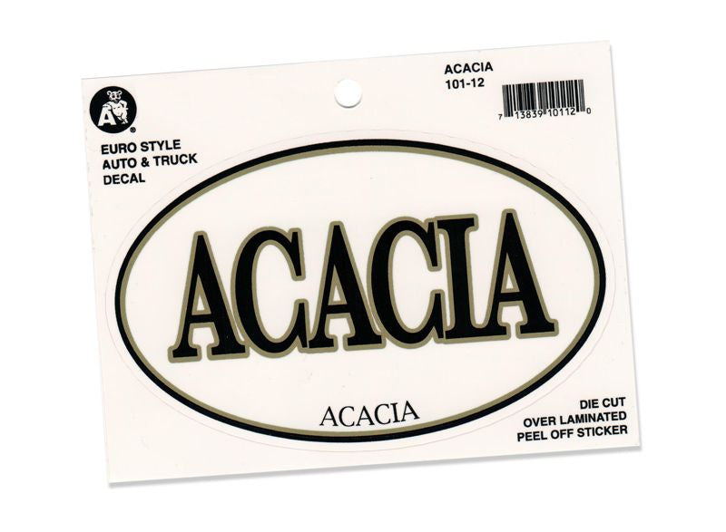 Acacia Euro Decal Oval Sticker ACACIA Euro Decal Oval Sticker