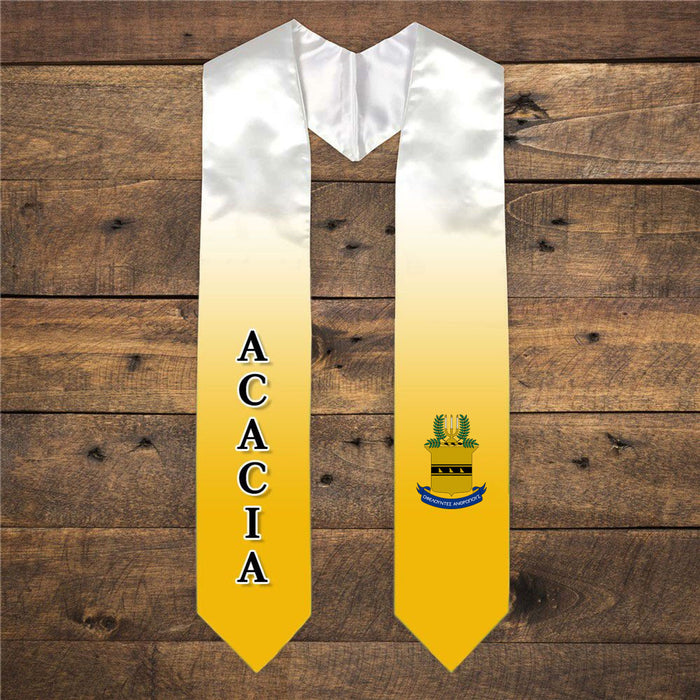 Acacia Extra Fancy Simple Greek Graduation Stole W Crest ACACIA Extra Fancy Simple Greek Graduation Stole W Crest