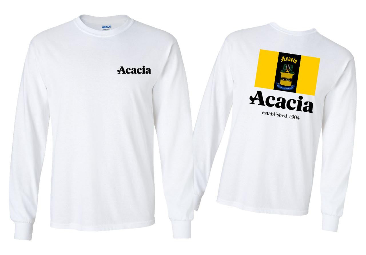 Greekgear Acacia Flag Long Sleeve T Shirt Acacia Flag Long Sleeve T-Shirt