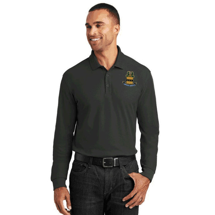 Discount Acacia Fraternity Patch Long Sleeve Polo DISCOUNT-ACACIA Fraternity Patch  Long Sleeve Polo