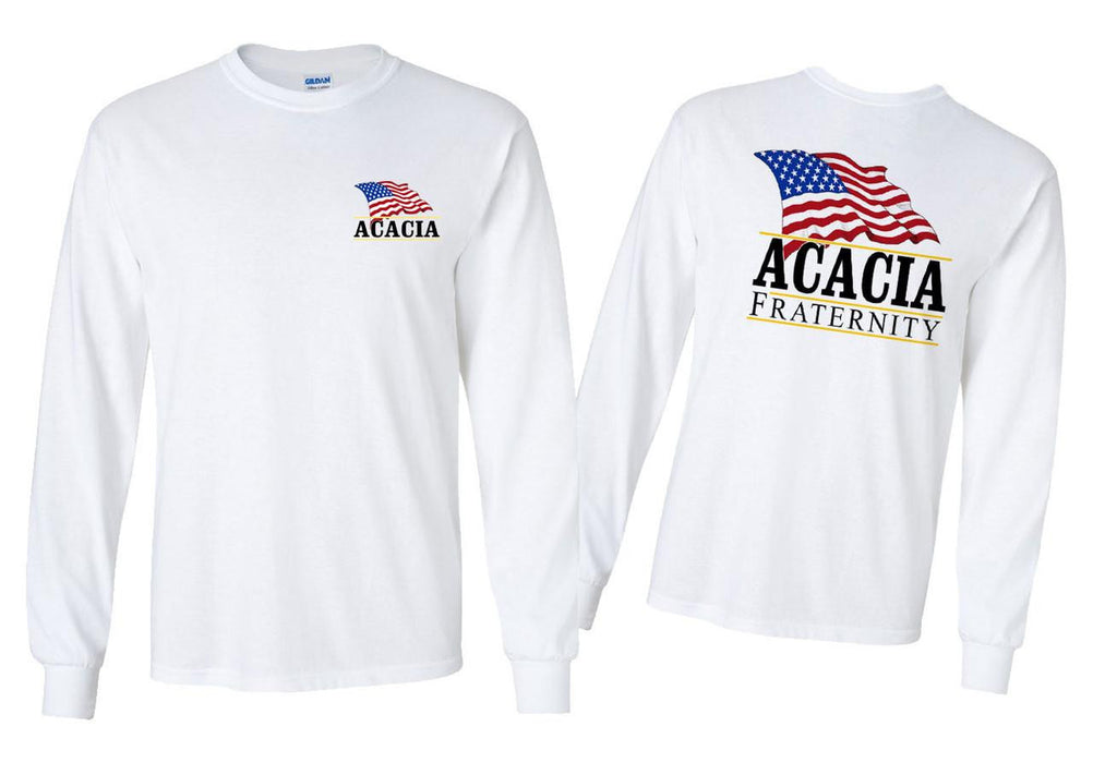 Greekgear Acacia Patriot Long Sleeve T Shirts Acacia Patriot Long Sleeve T-Shirts