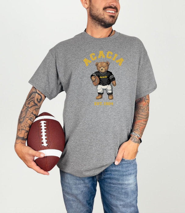 Acacia Teddy Bear Football T Shirt Acacia Teddy Bear Football T-Shirt