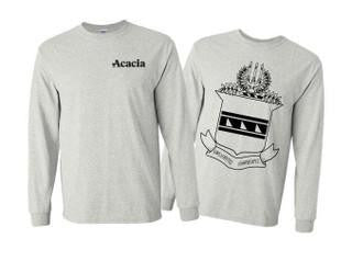 Printify Acacia World Famous Crest Long Sleeve T Shirt Acacia World Famous Crest Long Sleeve T-Shirt