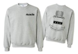Printify Acacia World Famous Crest Shield Crewneck Sweatshirts Acacia World Famous Crest - Shield Crewneck Sweatshirts
