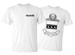 Greekgear Acacia World Famous Crest Tee Acacia World Famous Crest Tee