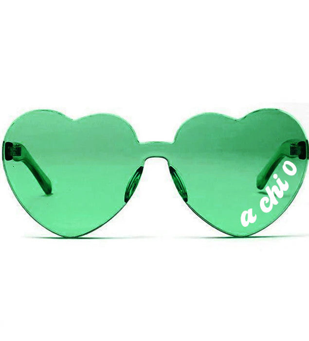 Alpha Chi Omega Heart Shaped Sunglasses Alpha Chi Omega Heart Shaped Sunglasses