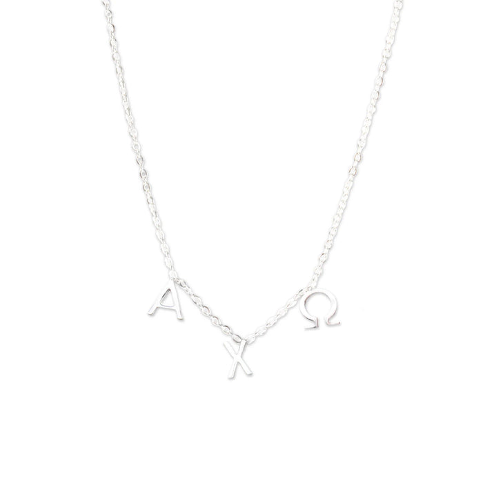 Alpha Chi Omega Silver Letter Necklaces Alpha Chi Omega Silver Letter Necklaces