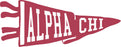 Alpha Chi Omega Pennant Decal Alpha Chi Omega Pennant Decal