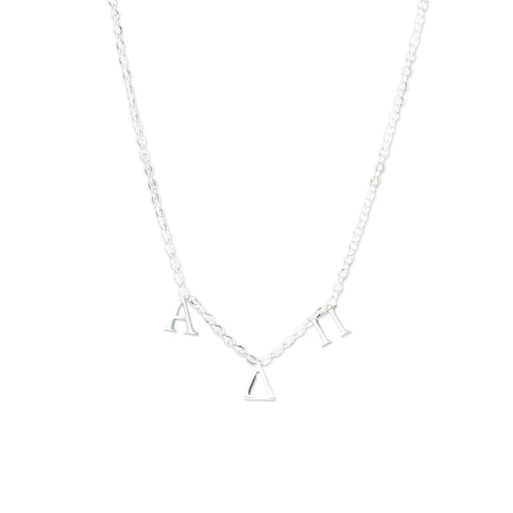 Alpha Delta Pi Silver Letter Necklaces Alpha Delta Pi Silver Letter Necklaces