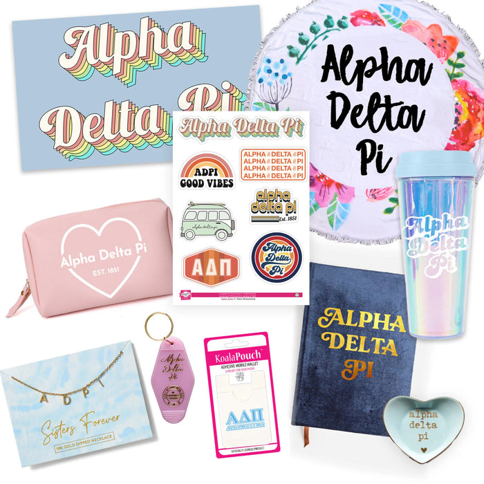 Alpha Delta Pi Celebrate Sisterhood Sorority Gift Box 10 Items! Alpha Delta Pi Celebrate Sisterhood Sorority Gift Box - 10 Items!