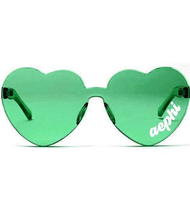 Alpha Epsilon Phi Heart Shaped Sunglasses Alpha Epsilon Phi Heart Shaped Sunglasses
