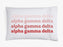 Alpha Gamma Delta Ombre Retro Pillowcases Alpha Gamma Delta Ombre Retro Pillowcases