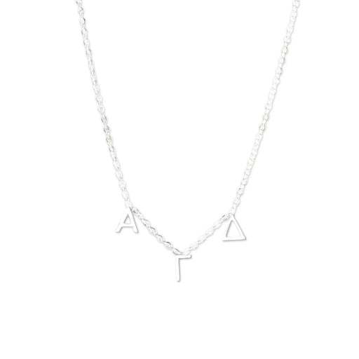 Alpha Gamma Delta Silver Letter Necklaces