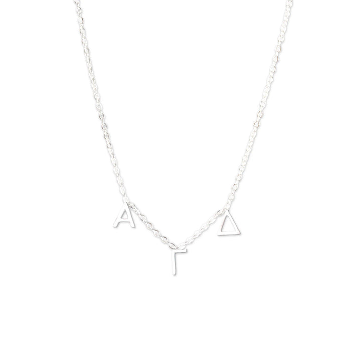 Alpha Gamma Delta Silver Letter Necklaces Alpha Gamma Delta Silver Letter Necklaces