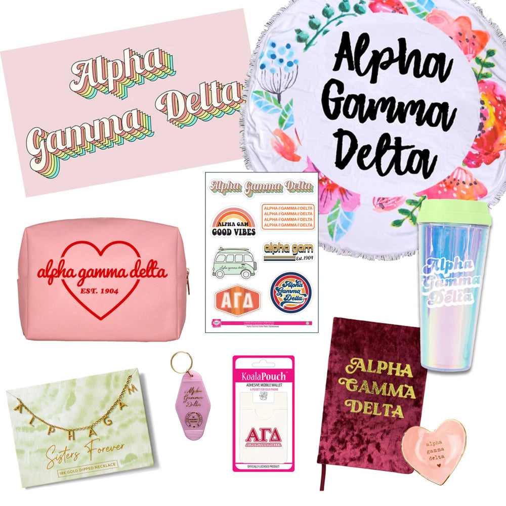 Alpha Gamma Delta Celebrate Sisterhood Sorority Gift Box 10 Items! Alpha Gamma Delta Celebrate Sisterhood Sorority Gift Box - 10 Items!