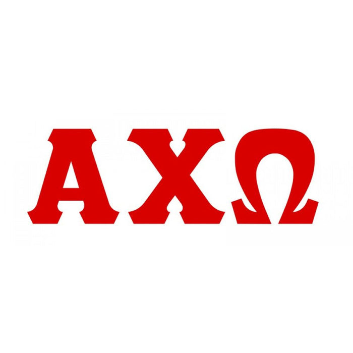 Alpha Chi Omega Big Greek Letter Window Sticker Decal Alpha Chi Omega Big Greek Letter Window Sticker Decal