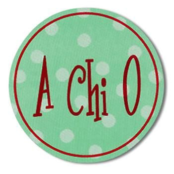 Alpha Chi Omega Bumper Stickers 4" Round Alpha Chi Omega Bumper Stickers 4