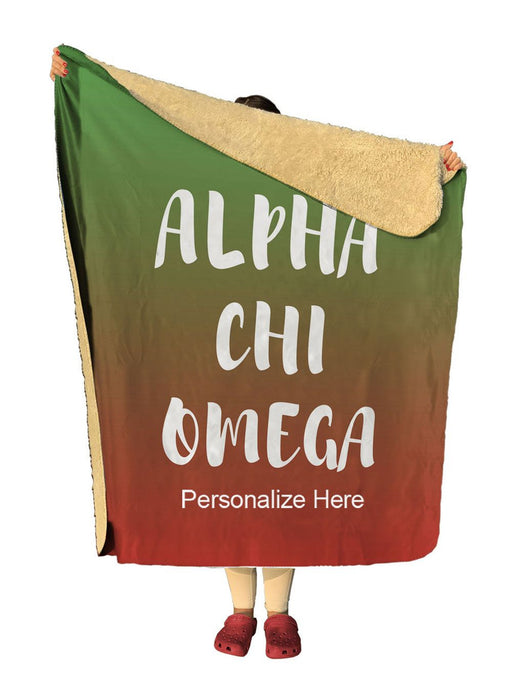 Alpha Chi Omega Alpha Chi Omega Gradient Sherpa Lap Blanket