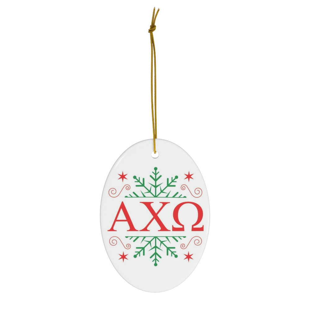 Alpha Chi Omega Holiday Color Snowflake Christmas Ornaments Alpha Chi Omega Holiday Color Snowflake Christmas Ornaments