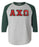 Discount Alpha Chi Omega Lettered Raglan Shirt DISCOUNT-Alpha Chi Omega Lettered Raglan Shirt