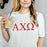 Printify Alpha Chi Omega Lettered Tees $24.95! Alpha Chi Omega Lettered Tees - $24.95!